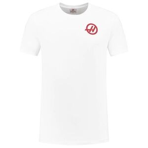 Haas Moneygram F1 Team 2025 Fan Wear Roundel Essentials White T-Shirt Large